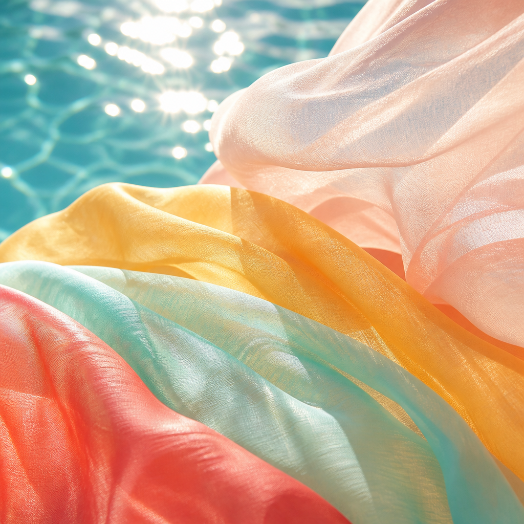 Polyester Tencel Curved-Yarn Fabric 色卡图 1