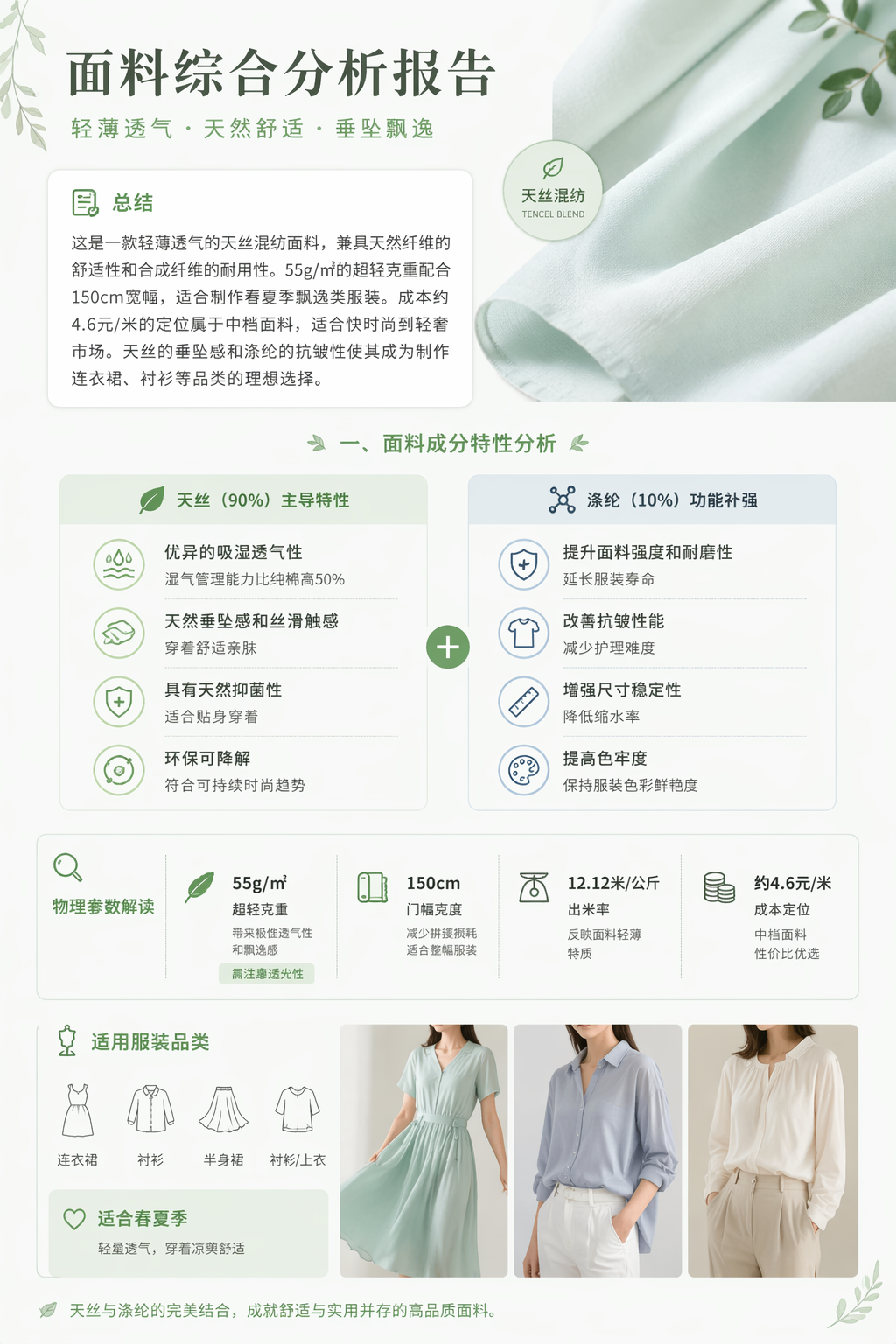 Polyester Tencel Curved-Yarn Fabric 产品图片 2