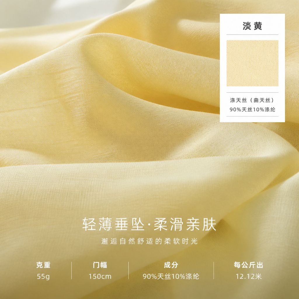 Polyester Tencel Curved-Yarn Fabric 产品图片 7
