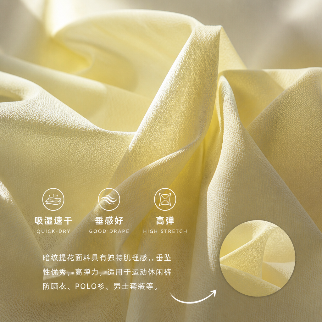 Polyester Tencel Curved-Yarn Fabric 产品图片 8