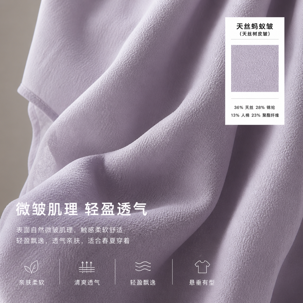 天丝蚂蚁皱 （天丝树皮皱） 产品图片 9