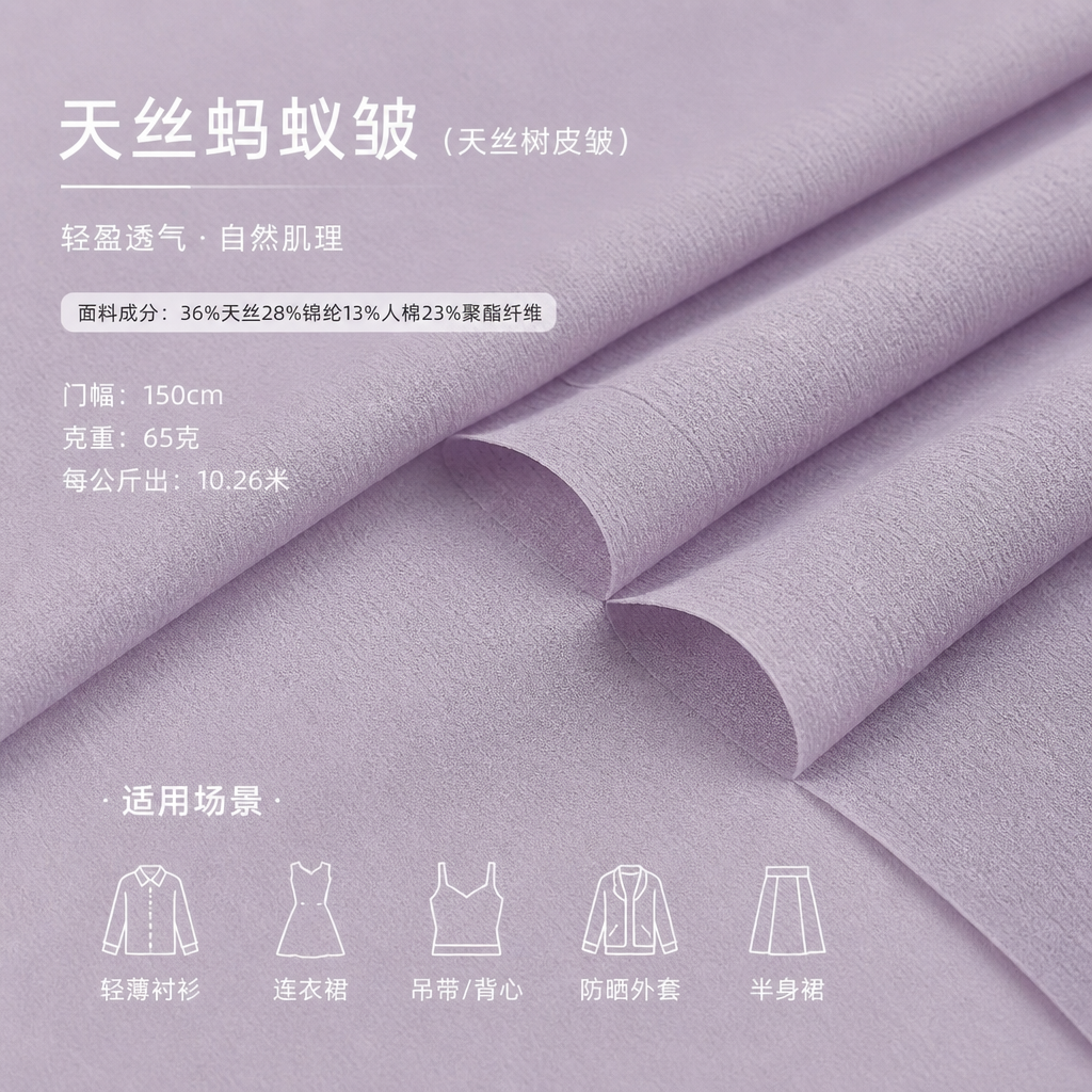 天丝蚂蚁皱 （天丝树皮皱） 产品图片 12