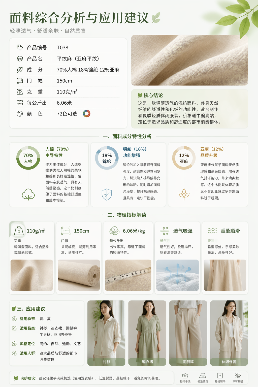Plain-Weave Linen Blend 产品图片 2